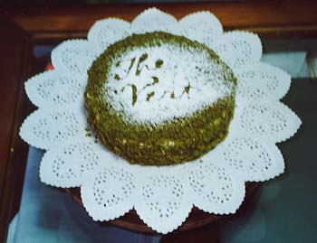 抹茶のケーキの写真