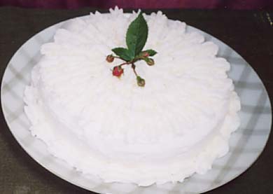 白ワインクリームケーキの写真