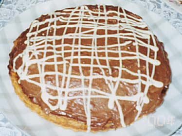 チョコとバナナのタルトの写真