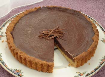 チョコレートのタルトの写真