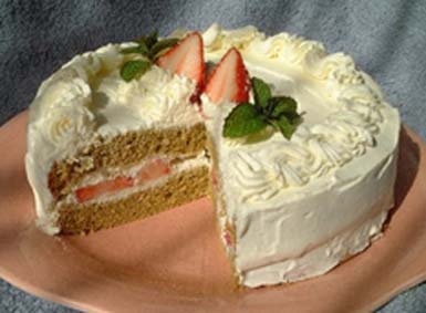 雛祭り抹茶ケーキの写真