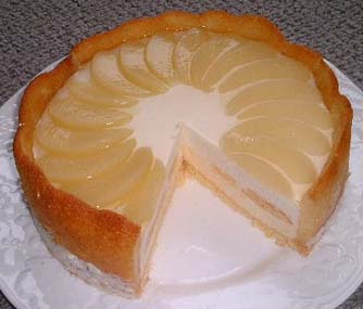 桃のシャルロットの写真