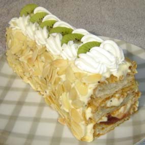 キーウィのミルフィーユの写真