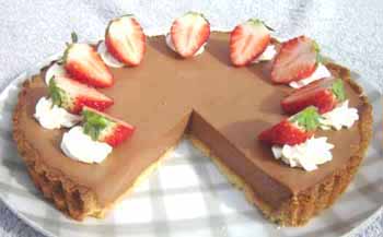 チョコレートチーズケーキの写真