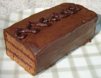 ラズベリーチョコレートケーキの写真