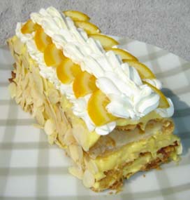 オレンジのミルフィーユの写真