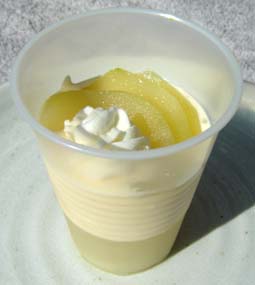 洋梨のグラスの写真