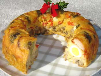 ケーク・サレのクリスマスリースの写真