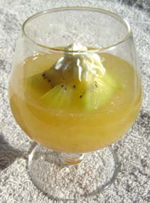 柚子とキーウィフルーツのゼリーの写真