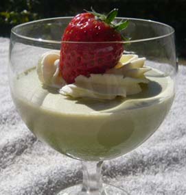 抹茶のババロアの写真