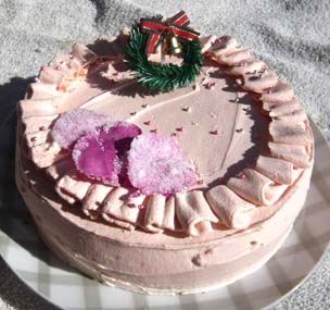 薔薇のクリスマスケーキの写真
