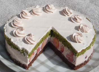 三色雛祭りケーキの写真