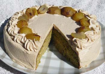 栗のクリームケーキの写真