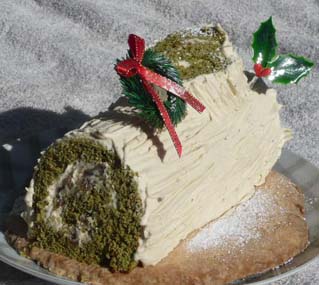 抹茶と栗のブッシュ・ドゥ・ノエルの写真