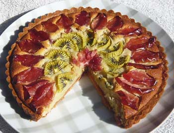 林檎とキーウィフルーツのタルトの写真