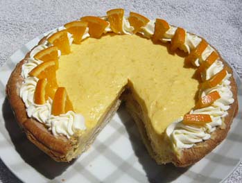 オレンジのパイの写真