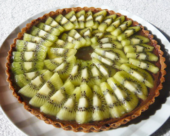 キーウイフルーツのタルトの写真