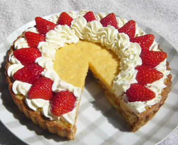 苺のパイの写真