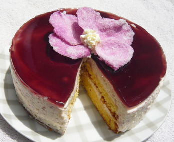 薔薇風味チョコレートムースの写真