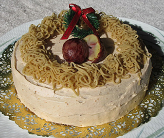 モンブランクリスマスケーキの写真