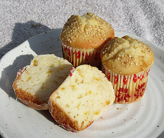 柚子のカップケーキの写真