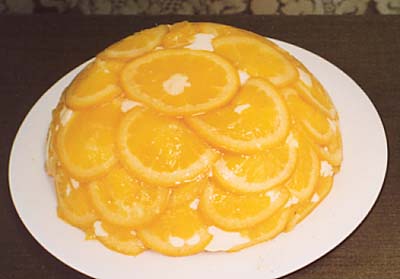 オレンジクリ－ムケ－キの写真