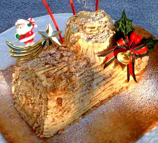 胡桃のブッシュ・ド・ノエルの写真