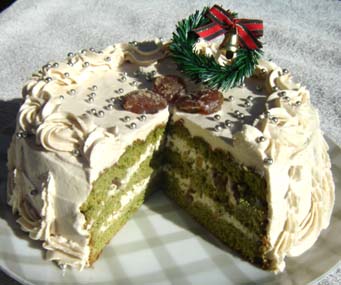 マロングラッセのクリスマスケーキの写真