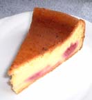 ラズベリーのチーズケーキの写真