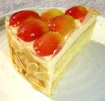 葡萄のチーズケーキの写真