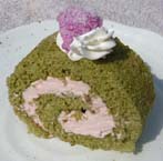 薔薇のロールケーキの写真