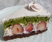 三色雛祭りケーキの写真